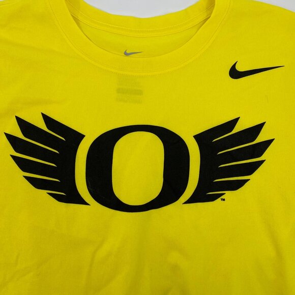 Nike Yellow Black University of Oregon Athletic Tee | Size M - Picture 6 of 7